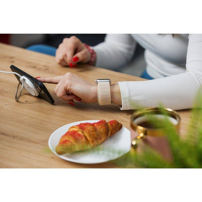 Pasek do Apple Watch Forcell F-Design FA13 sprzączka włókno poliestrowe 42 / 44 / 45 / 49 mm zielony