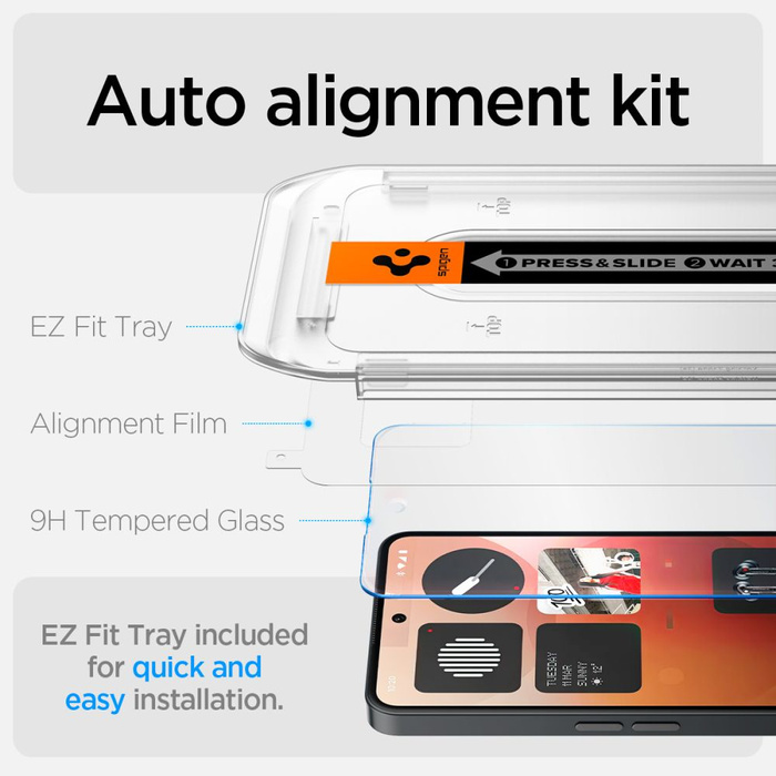 TEMPERED GLASS SPIGEN GLAS.TR "EZ FIT" NOTHING PHONE 3A / 3A PRO CLEAR