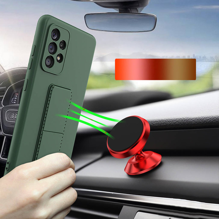 Wozinsky Kickstand Case rugalmas szilikon állvány burkolat Xiaomi Telefontok Note 11 Pro + / 11 Pro sötétkék