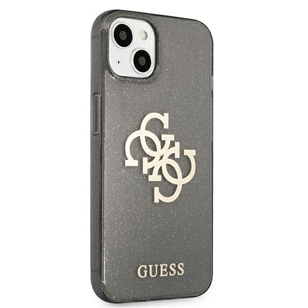 Case GUESS Apple iPhone 13 Mini Glitter 4G Big Logo Black Hardcase