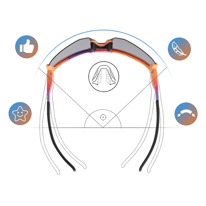 Occhiali da ciclismo polarizzati Rockbros SP297 - viola