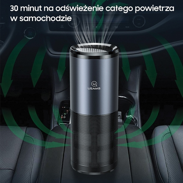 USAMS UV-C přenosný sterilizátor vzduchu Black Grey