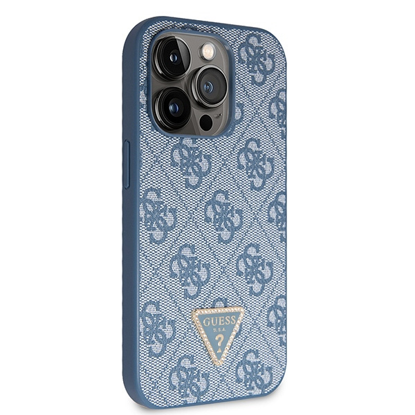 Coque Guess GUHCP15XP4TDSCPB iPhone 15 Pro Max 6.7" bleu/bleu durcase Crossbody 4G Metal Logo Case