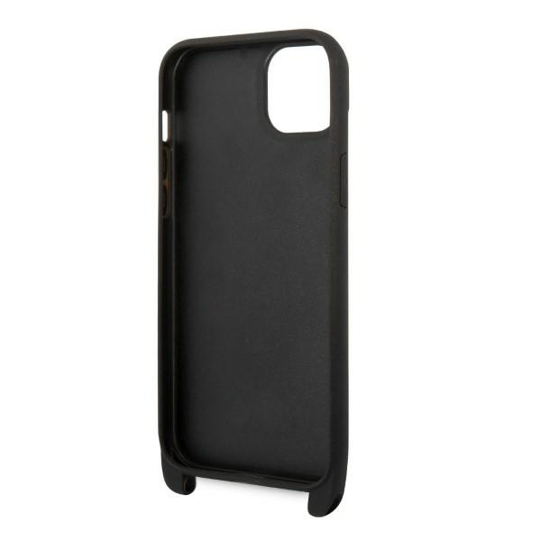 Karl Lagerfeld KLHCP14MSTMMK iPhone 14 Plus 6,7" hardcase black/black Monogram Plaque Logo Strap