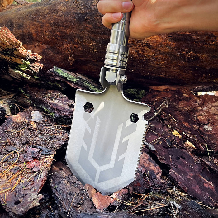 Multifunctional folding shovel 16in1 survival knife screwdriver glass breaker