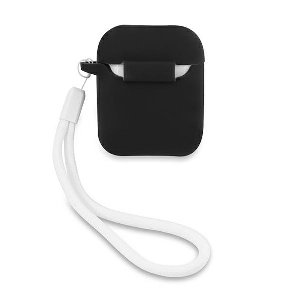 GUESS Case Silicone Cover Apple AirPods GUACA2LSVSBW Vintage Black White Case