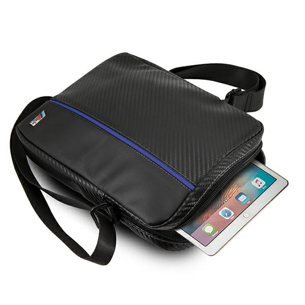 Taška na tablet BMW 10 Carbon Blue Stripe Black