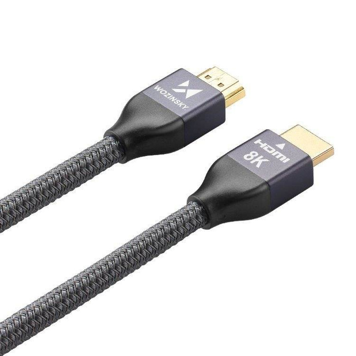 Wozinsky kabel HDMI 2.1 8K 60 Hz 48 Gbps / 4K 120 Hz / 2K 144 Hz 2m stříbrný (WHDMI-20)