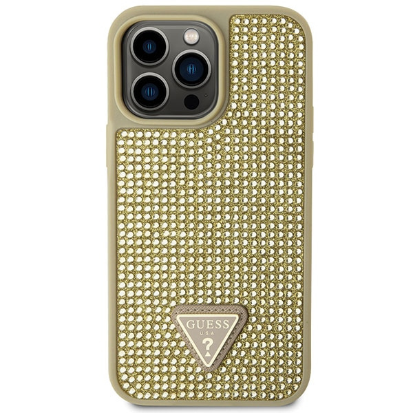 Cover Guess GUHCP14XHDGTPD iPhone 14 Pro Max 6,7" oro/oro durocase Triangolo con strass Case