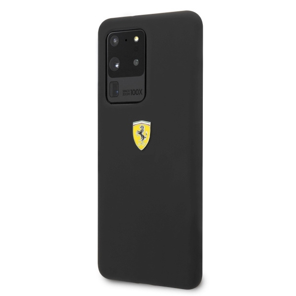  FERRARI Funda de silicona negra para Samsung Galaxy S20 Ultra