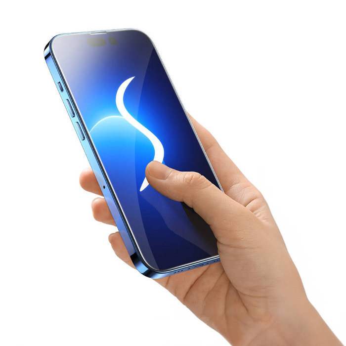 Baseus Pantalla completa de vidrio templado para iPhone 14 Pro con cubierta de altavoz de 0,4 mm + kit de montaje