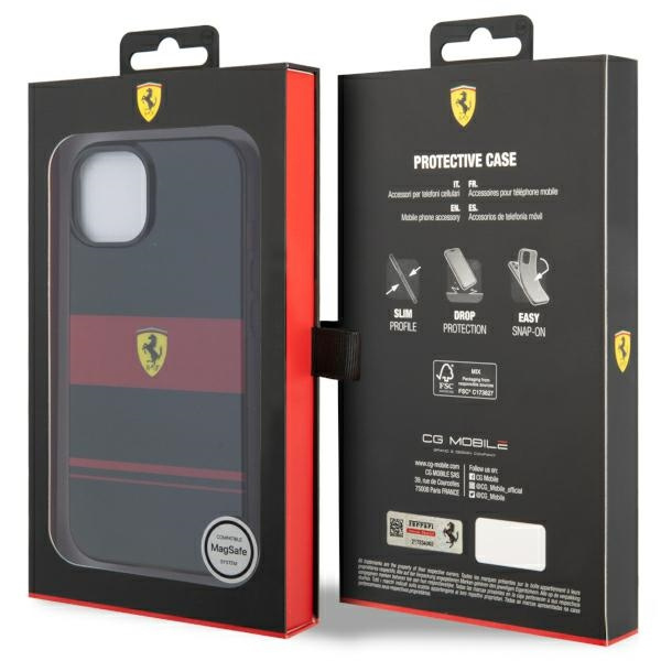 Case Ferrari FEHMP14SUCOK iPhone 14 6.1" black/black hardcase IMD Combi MagSafe Case