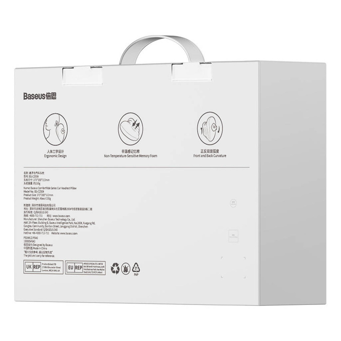 Baseus ComfortRide CNTZ000013 cuscino poggiatesta per auto grigio