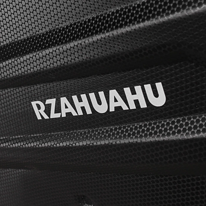 WYA36Y7S Fahrradträgertasche mit langem Riemen und erweiterbaren Seitentaschen – Schwarz