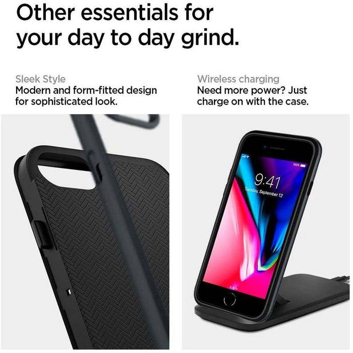 Pouzdro SPIGEN iPhone 7 / 8 / SE 2020 Neo Hybrid Metal Slate Grey Case