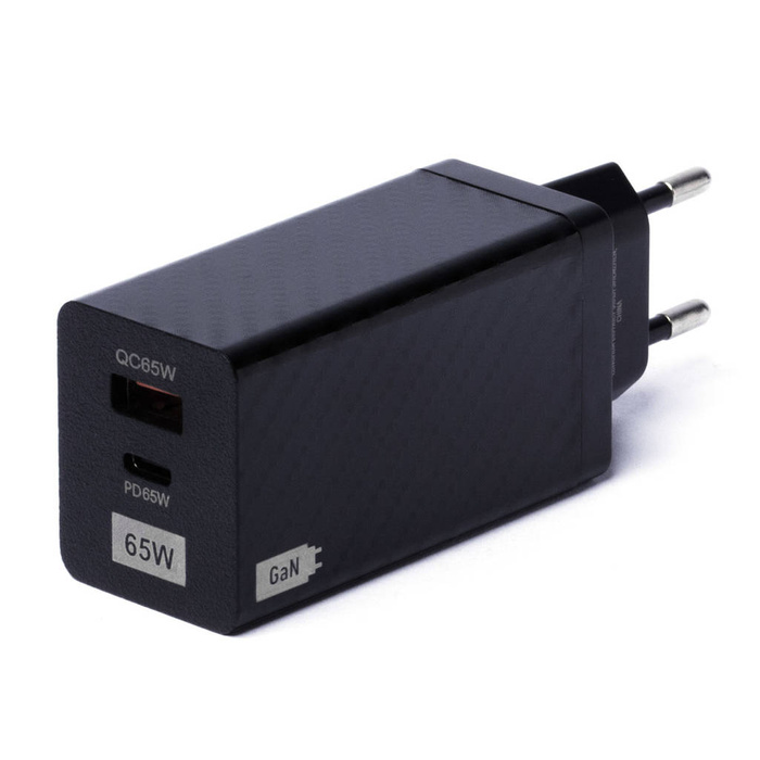 Wozinsky 65W GaN con porte USB, USB C supporta QC 3.0 PD nero (WWCG01)