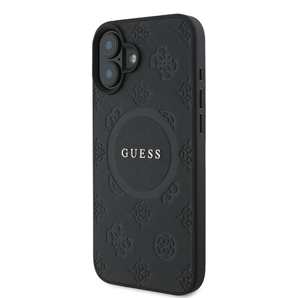 Etui Guess iPhone 16 Plus czarny/black HC MagSafe Safiano Peony Classic Logo