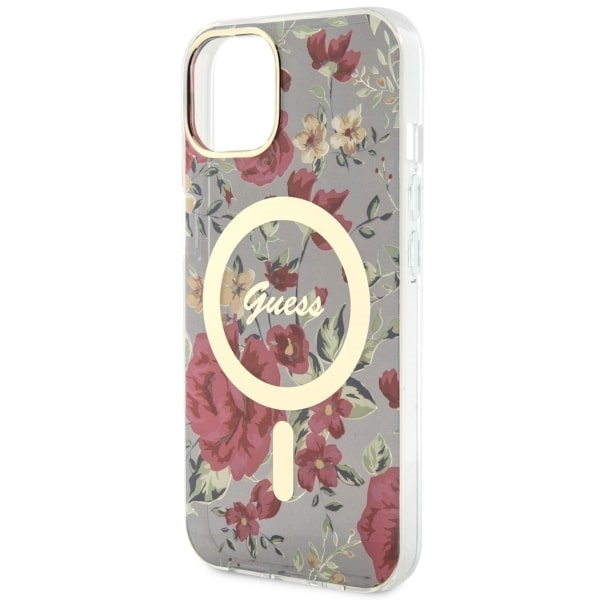 Cover Guess GUHMP14MHCFWSA iPhone 14 Plus 6,7" verde/khaki rigidocase Fiore MagSafe Case