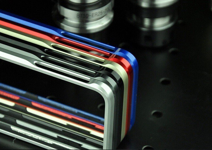 Hülle LJY Schwert 6 iPhone 6 6S Aluminium Bumper Rahmen Blau