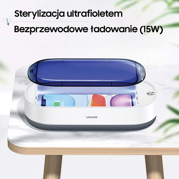 Nabíjačka Indukčný sterilizátor USAMS UV-C 15W biely