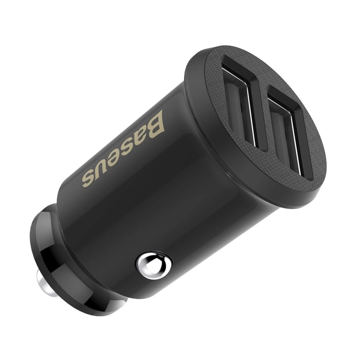 Baseus Grain Car Charger CCALL-ML01 mini charger 2x USB-A 3.1A - black