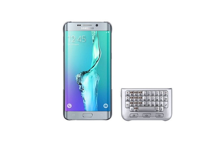 Coque Clavier SAMSUNG Galaxy S6 Edge Plus Keyboard Cover Silver Genuine Nouveau
