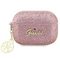 Hülle Guess GUAP2GLGSHP AirPods Pro 2 Abdeckung rosa/rosa Glitter Flake 4G Charm Case