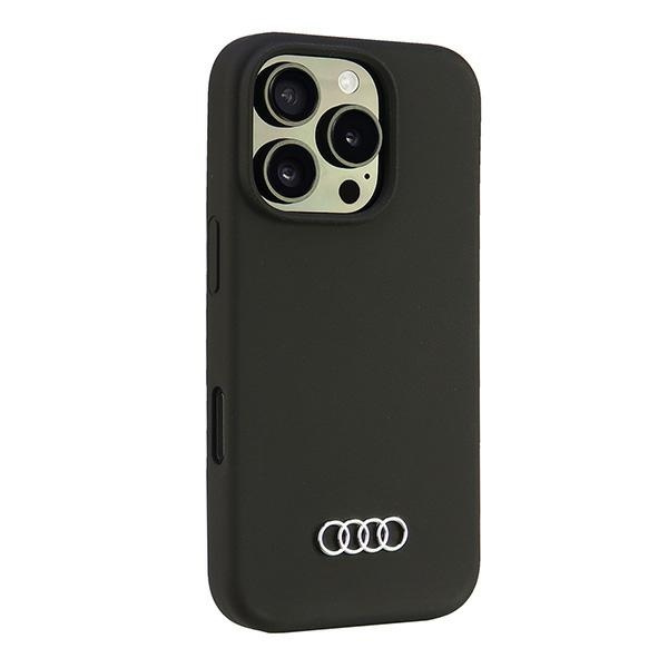 Audi Silicone Case iPhone 16 Pro 6.3"czarny/black hardcase AU-LSRIP16P-Q3/D1-BK
