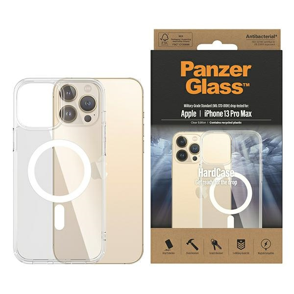 PanzerGlass HardCase iPhone 13 Pro Max 6.7" MagSafe Antibacterial Military grade transparent 0431