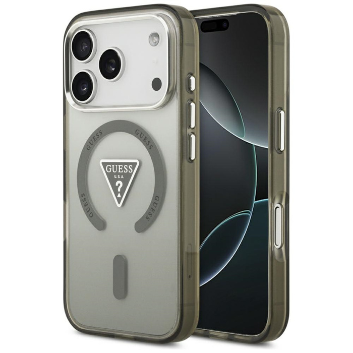 Etui Guess IML Gradient Triangle Logo    MagSafe do iPhone 17 Pro khaki