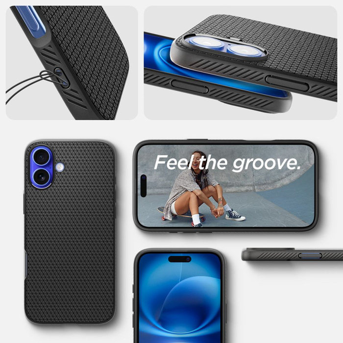 Spigen Liquid Air IPhone MATTE 16 NERO