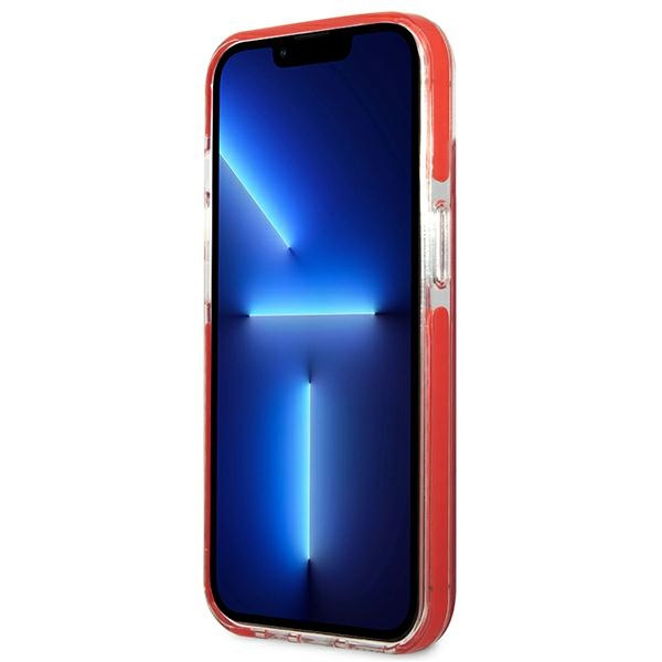 Hülle KARL LAGERFELD Apple iPhone 13 Mini Karl&Choupette Kopf Rot Hartcase