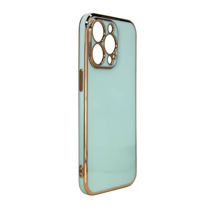 Lighting Colour Case per Xiaomi Redmi Note 11 cover in gel con cornice dorata menta