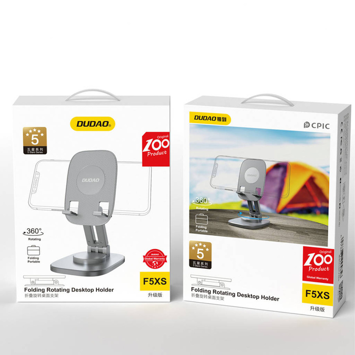 Dudao desk telescopic stand folding stand for téléfono portable tablet white (F5XS whie)