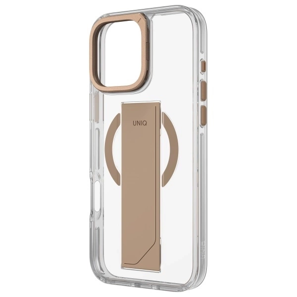 Etui UNIQ Heldro Max iPhone 16 Pro Max 6.9" Magclick Charging złoty/taupe gold