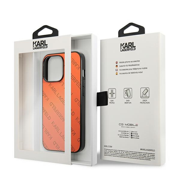 Karl Lagerfeld KLHCP13XPTLO iPhone 13 Pro Max 6.7" hardcase orange/orange Perforated Allover