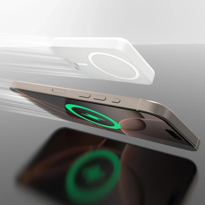 Powerbank Dudao K26 10000mAh 20W USB-A / USB-C / MagSafe - biały