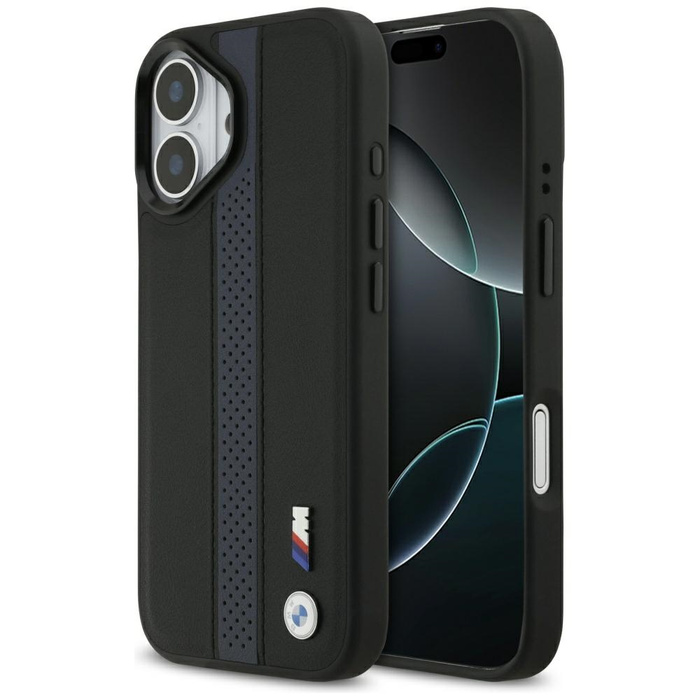 Etui BMW M Perforated Stripe Logo        MagSafe do iPhone 17 niebieski