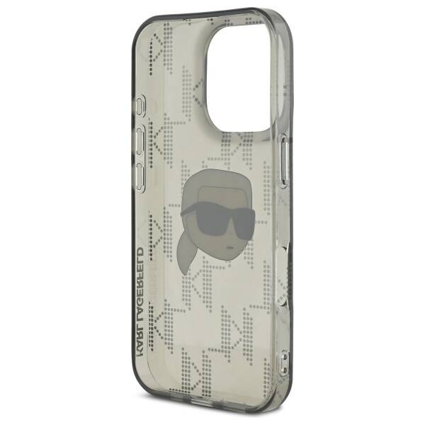 Etui Karl Lagerfeld iPhone 16 Pro 6.3" czarny/black hardcase IML Karl Head Electroplated