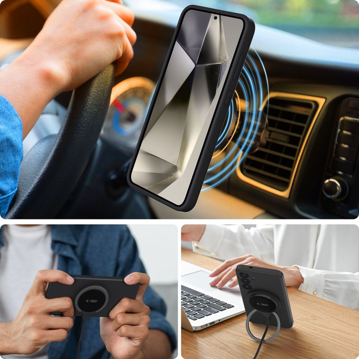 Etui TECH-PROTECT LIQUID SILICONE MAGSAFE GALAXY S25+ PLUS BLACK