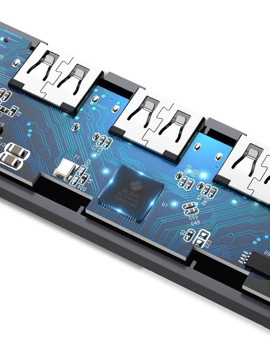 Ugreen HUB USB Tipo C - 4x USB 3.2 Gen 1 con puerto de alimentación USB Tipo C gris (CM219 70336)