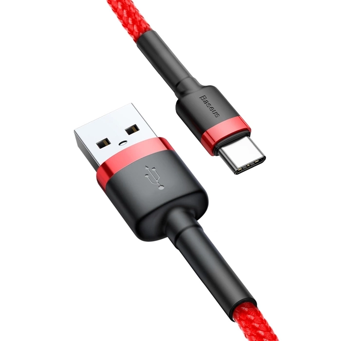 Baseus Cafule USB-A / USB-C QC 3.0 3A Kabel 1 m - rot