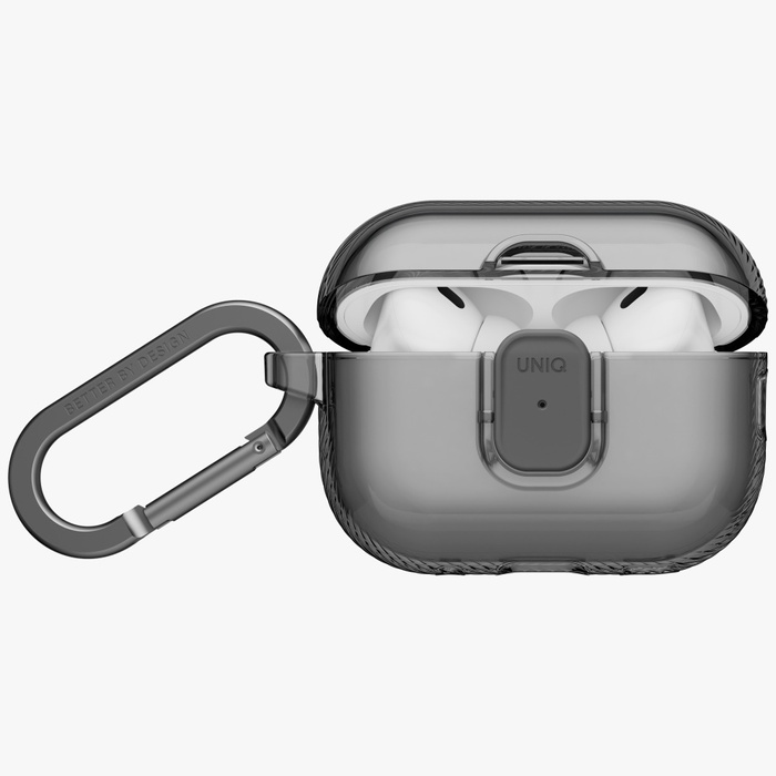Etui UNIQ Glase Pro do AirPods Pro 3     Lock Case smoke