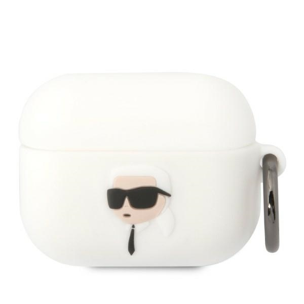Karl Lagerfeld KLAPRUNIKH Coperchio AirPods Pro bianco/bianco Silicone Karl Head 3D