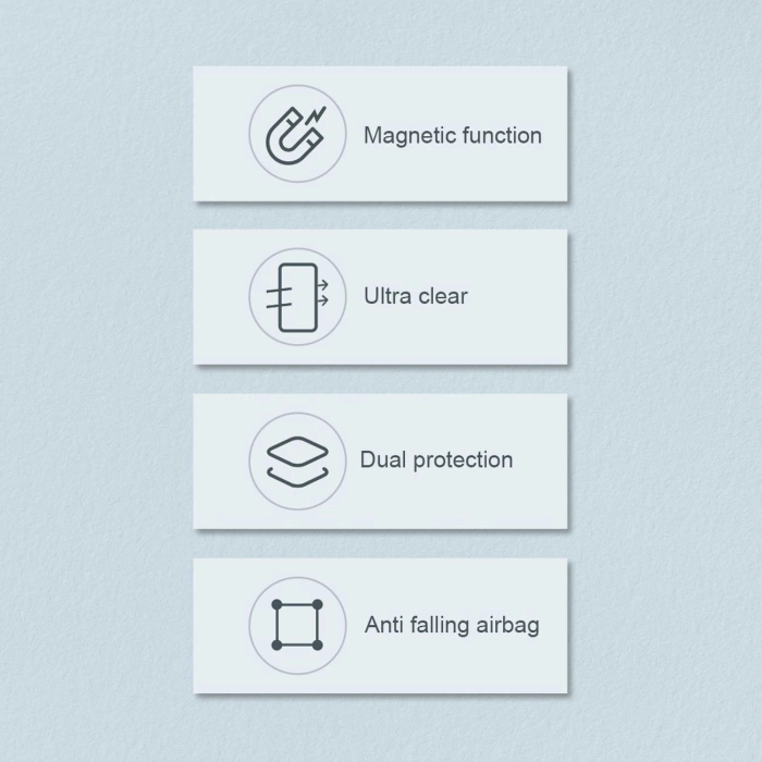 Nillkin Nature Pro Magnetic Case etui iPhone 14 Plus magnetyczny pokrowiec MagSafe niebieski