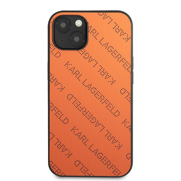 Karl Lagerfeld KLHCP13MPTLO iPhone 13 6.1" hardcase orange/orange Perforated Allover