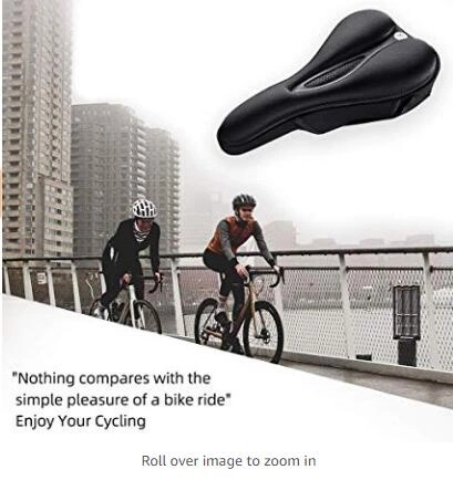 Coprisedile per bicicletta in gel di silicone Rockbros LF047-B taglia L - nero