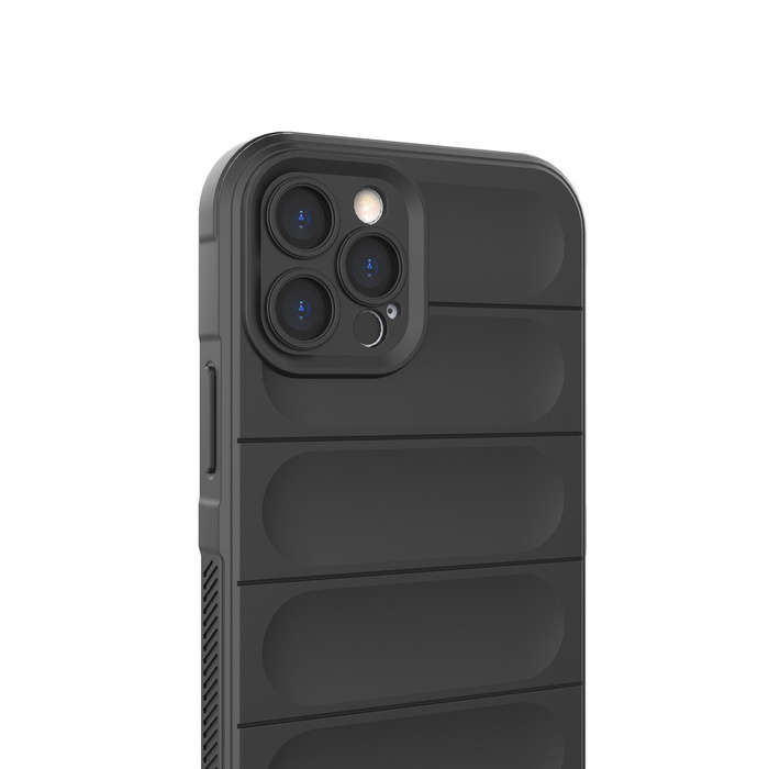Elastické pancéřové pouzdro Magic Shield Case pro iPhone 12 Pro ve vínové barvě