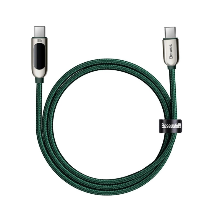 Baseus CATSK-B06 USB-C – USB-C PD-Kabel 100 W 5 A 480 Mbit/s 1 m – grün
