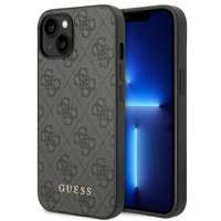 Case Guess iPhone 14 6.1" grey/grey hard case 4G Metal Gold Logo